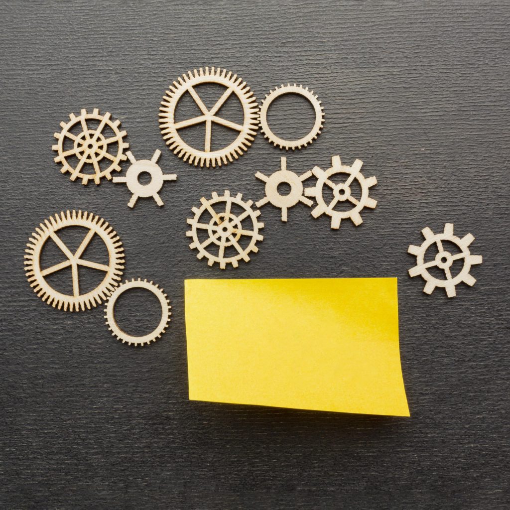 top view abstract innovation assortment